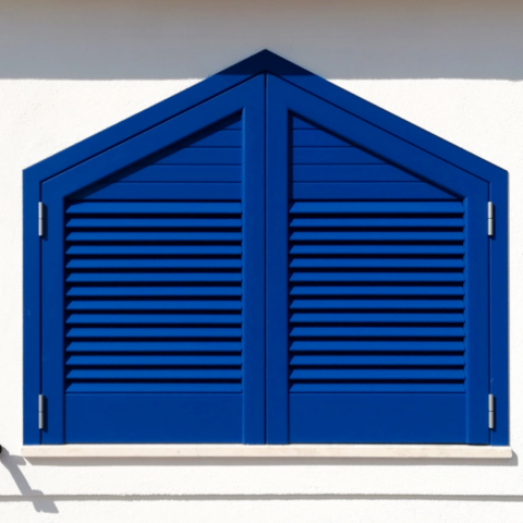 Finestra irregolare blu a Siracusa